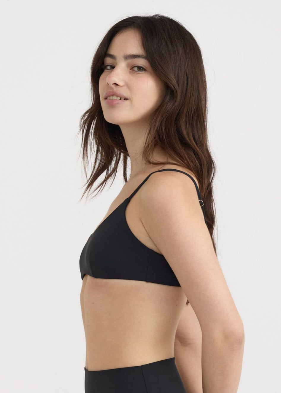 Haut de maillot en matières recyclées | noir "swim scoop bikini top - black", Organic Basics, photo 3