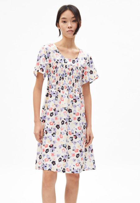 Robe à motifs tissée en tencel - heraa sketch of off white