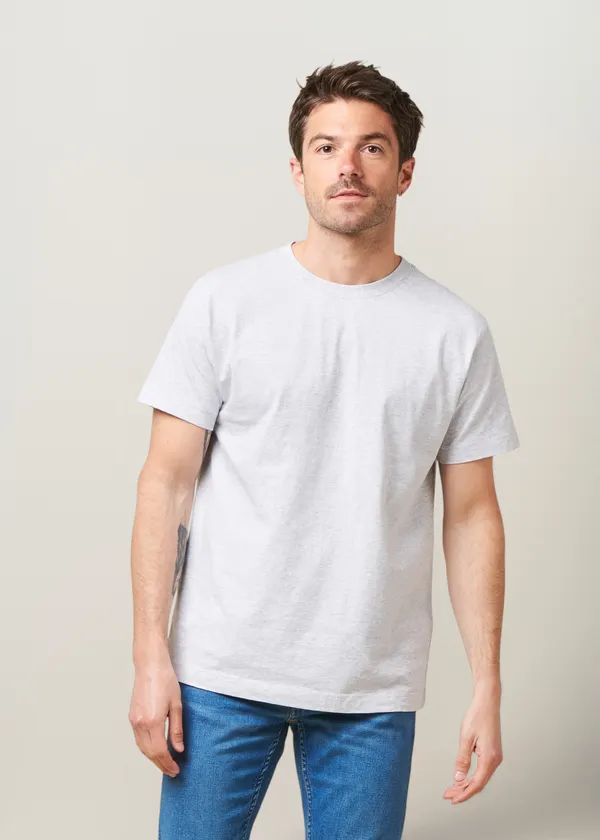 T-shirt en coton bio | gris chiné, WeDressFair