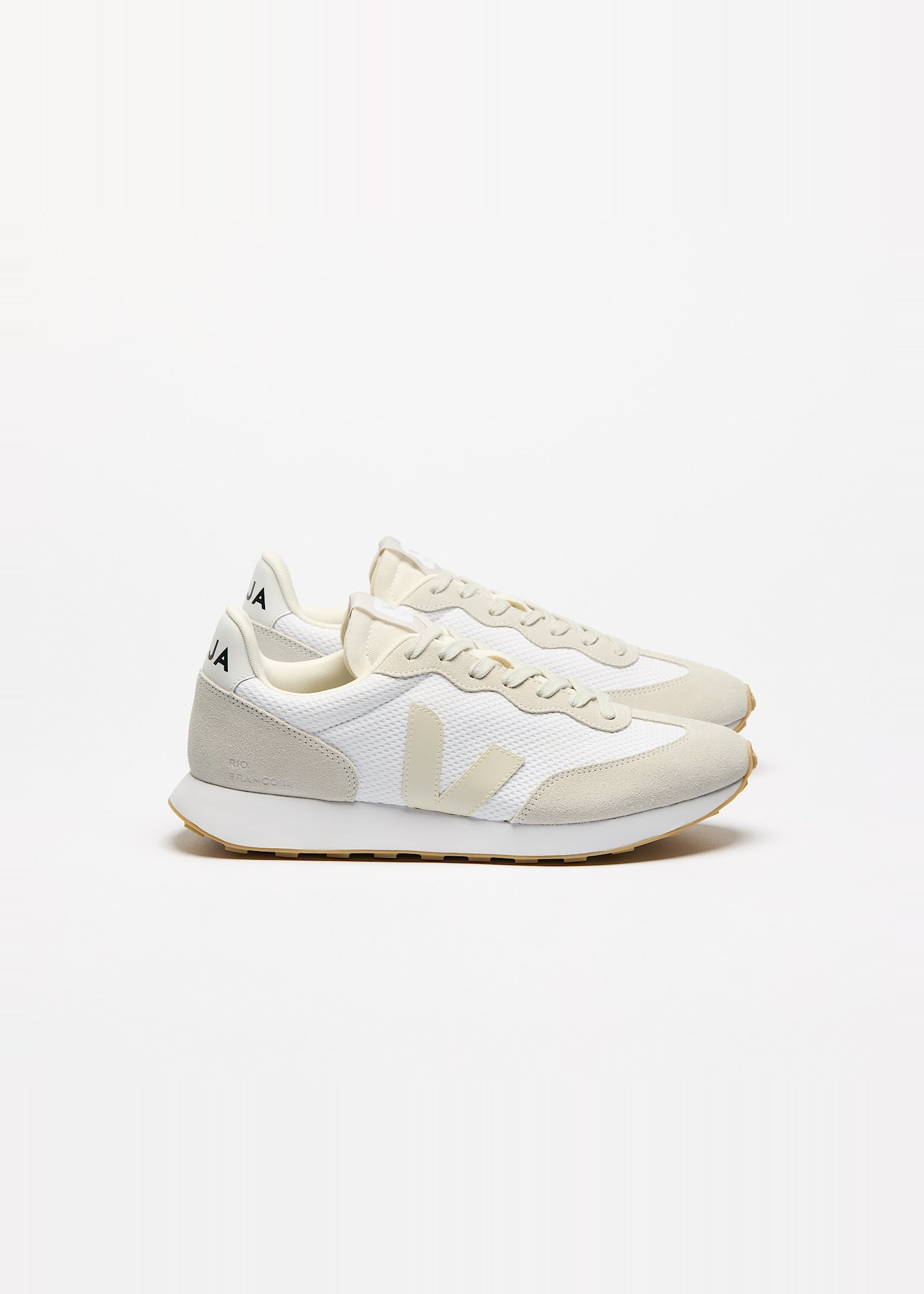 Sneaker aus recyceltem Mesh | weiß und beige "rio branco ii - white pierre", Veja, Foto 1