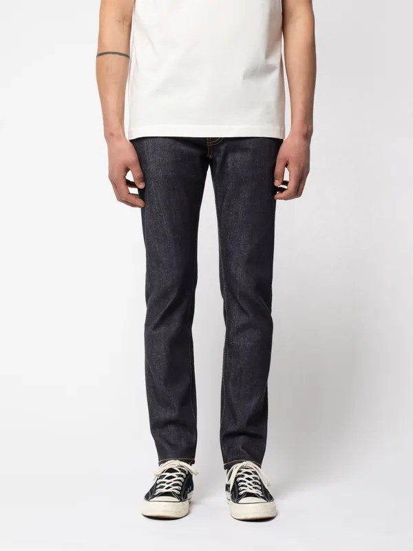 Jean slim indigo brut en coton bio - lean dean dry indigofera, Nudie Jeans