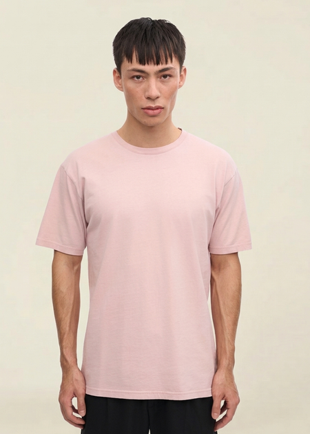 T-shirt rose en coton bio | faded pink