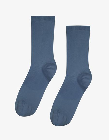 Chaussettes hautes  en coton bio | bleu pétrole "petrol blue"
