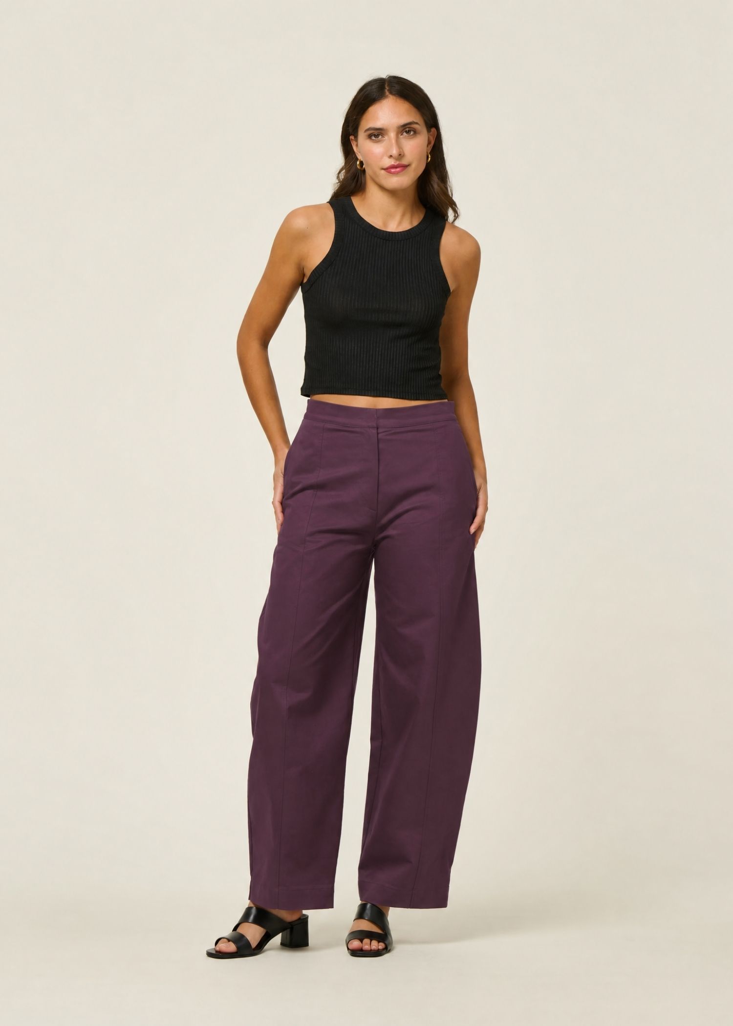 Pantalon ballon en coton bio | bordeaux "yauri - cherry lacquer, Jan'n June, photo 1