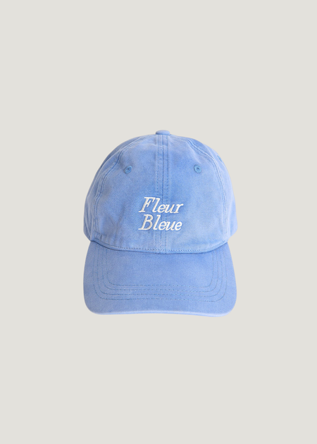 Casquette en coton bio | bleu "La casquette fleur bleue - garment dye", émoi émoi
