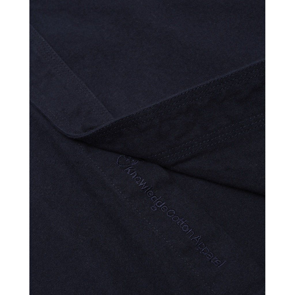 Surchemise manches longues marine effet moleskine en coton bio, Knowledge Cotton Apparel, photo 3