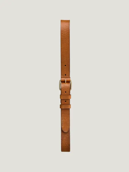 Ceinture en cuir tannage végétal | caramel "dwayne toffee brown", Nudie Jeans