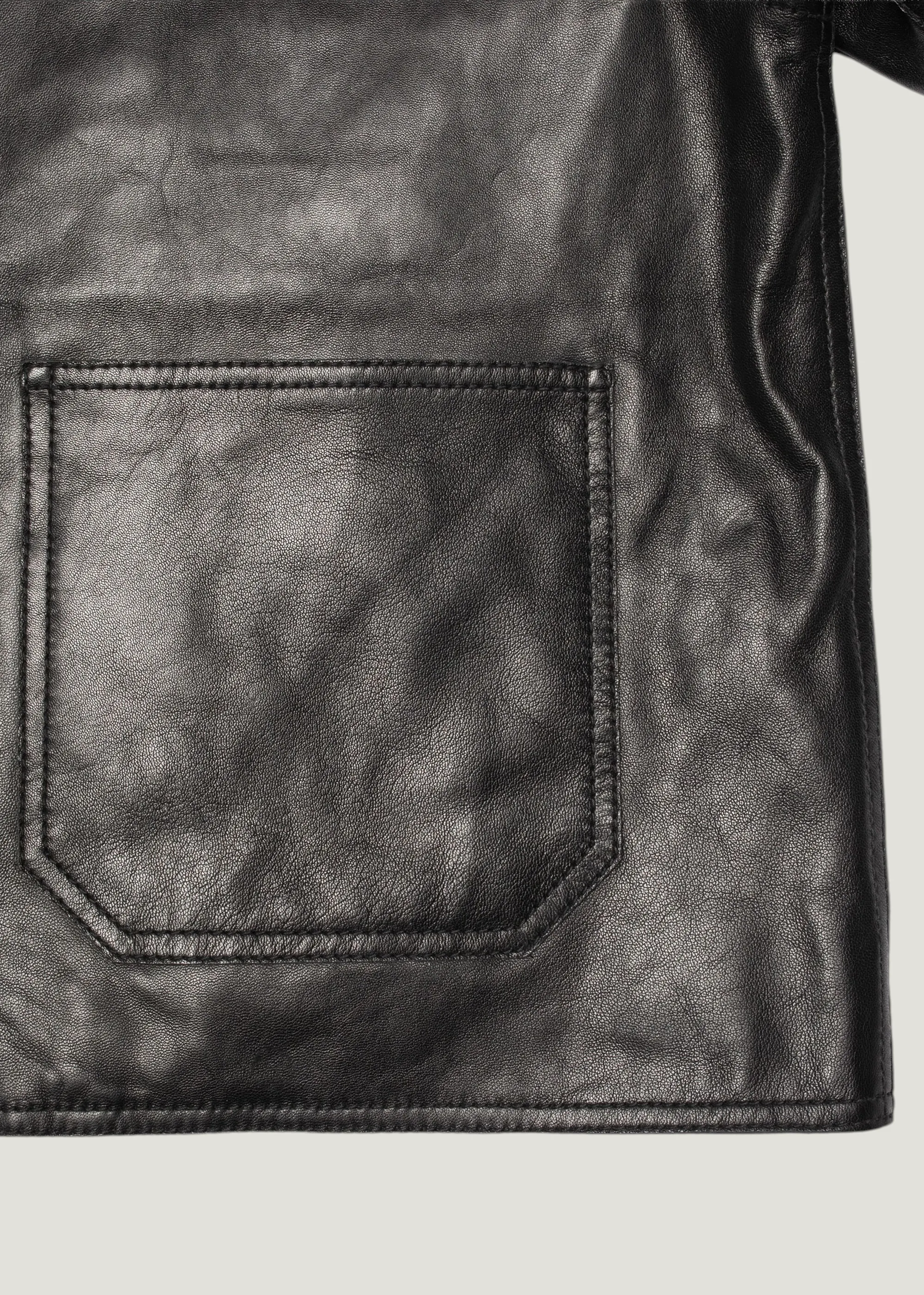 Veste en cuir tannage semi végétal | noir "anja zip jacket leather - black", Nudie Jeans, photo 6