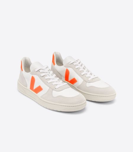 Baskets v-10 b-mesh white orange fluo, Veja, photo 2