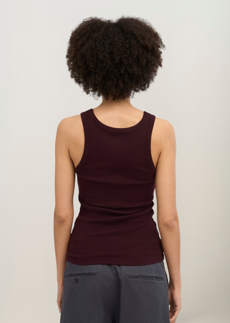 Tanktop aus Bio-Baumwolle | Bordeaux "organic rib tank top - oxblood red", Colorful Standard, Foto 3