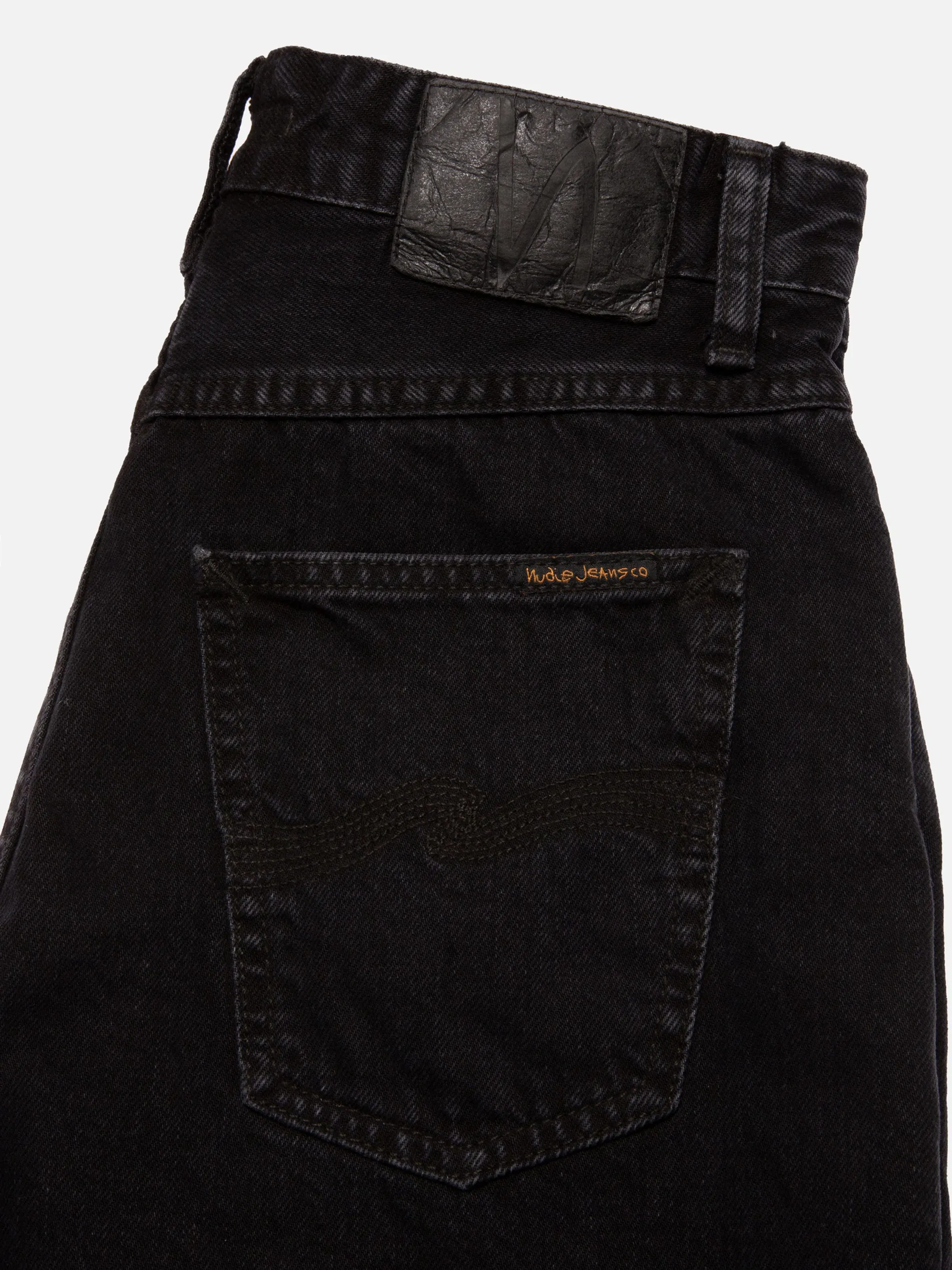 Short en jean de coton bio | noir "maeve denim shorts smooth black", Nudie Jeans, photo 2