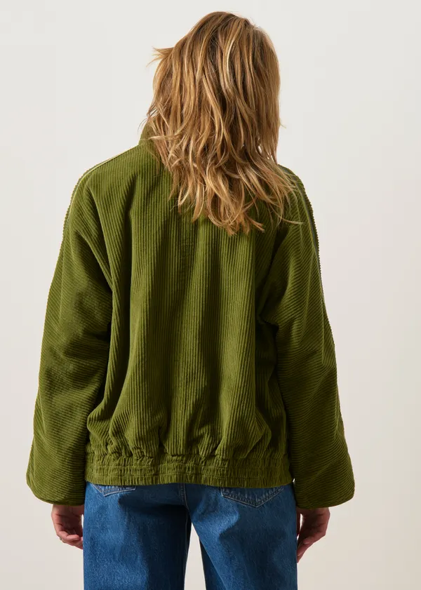 Veste velours en coton bio | vert kaki "fidèle", Graine