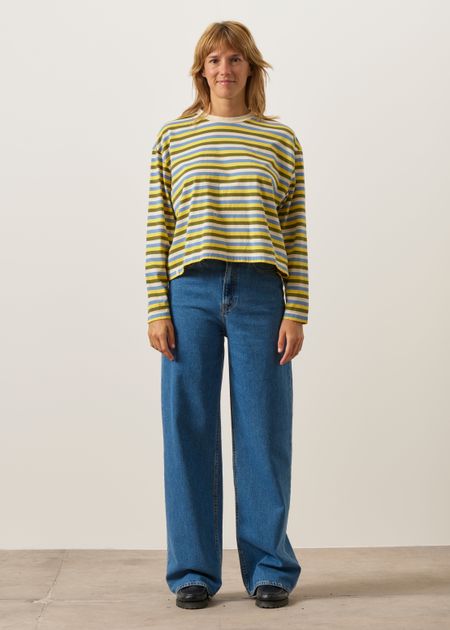 Tee shirt manches longues oversize en coton bio | lait, Graine, photo 4