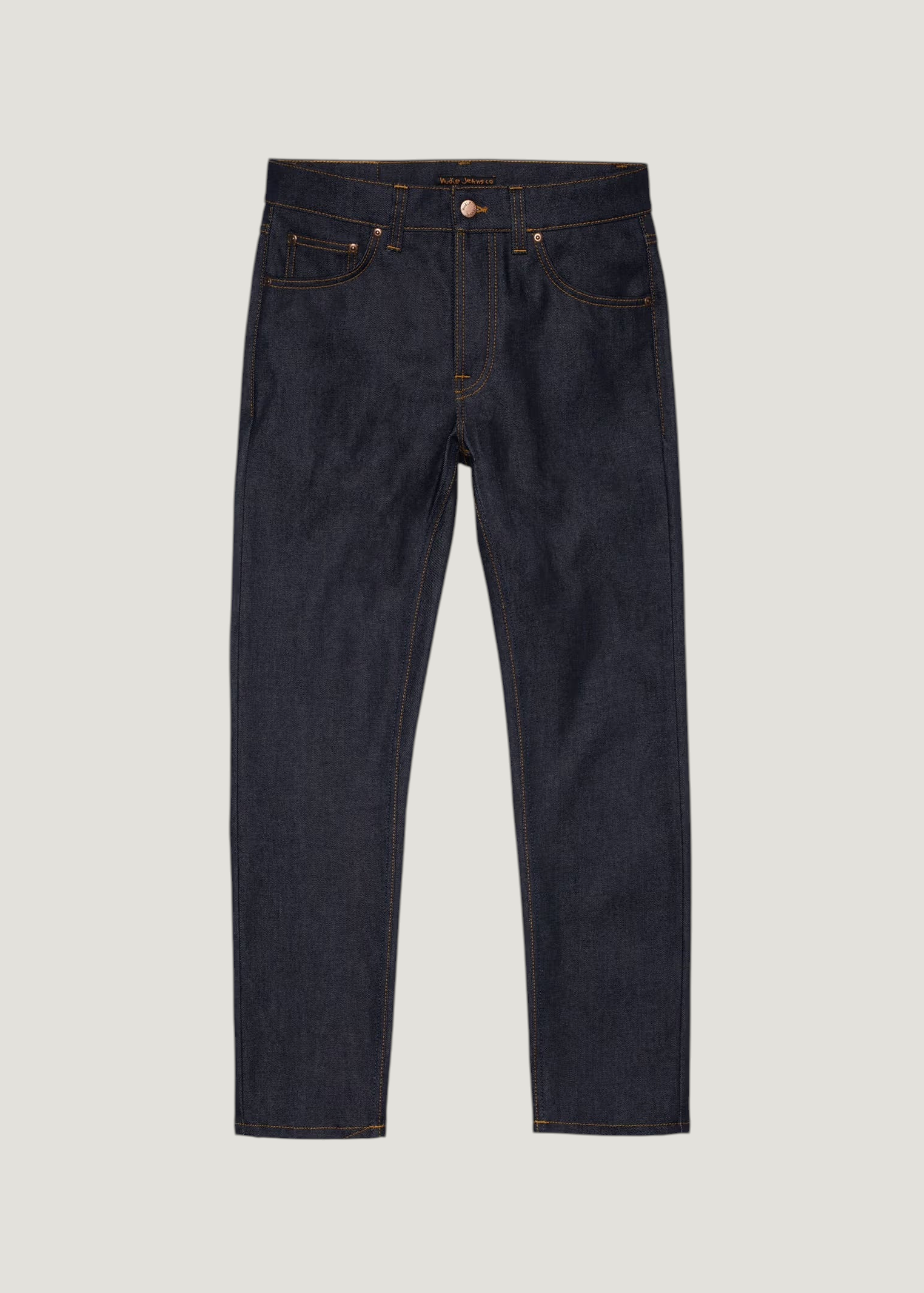 Jean slim en coton bio | brut "solid ollie dry abyss", Nudie Jeans, photo 3