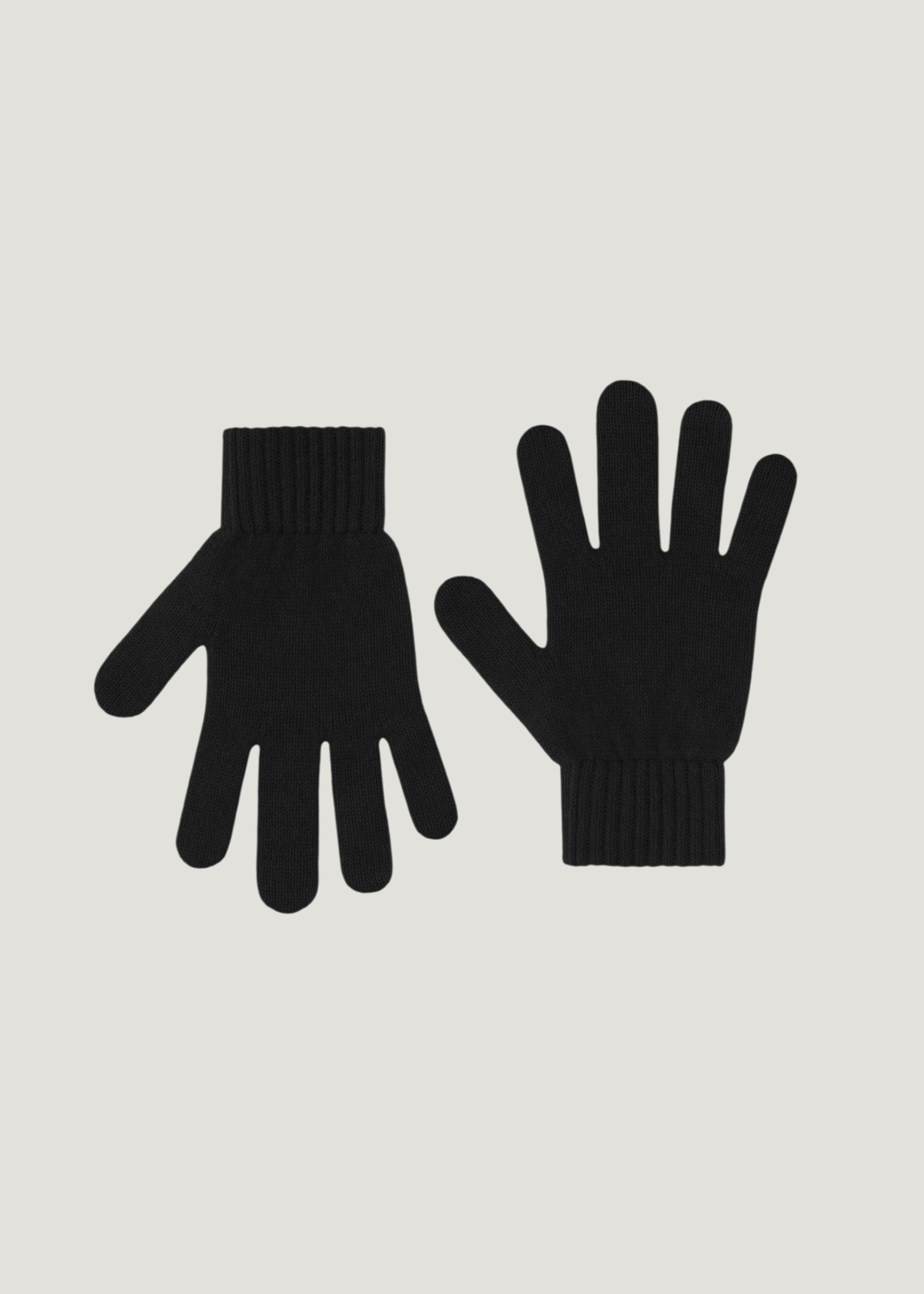 Gants en laine merinos recyclées | noir "wool gloves - deep black", Colorful Standard, photo 1