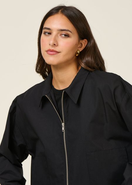 Veste en coton bio | noir "papilio - black" - Jan'n June