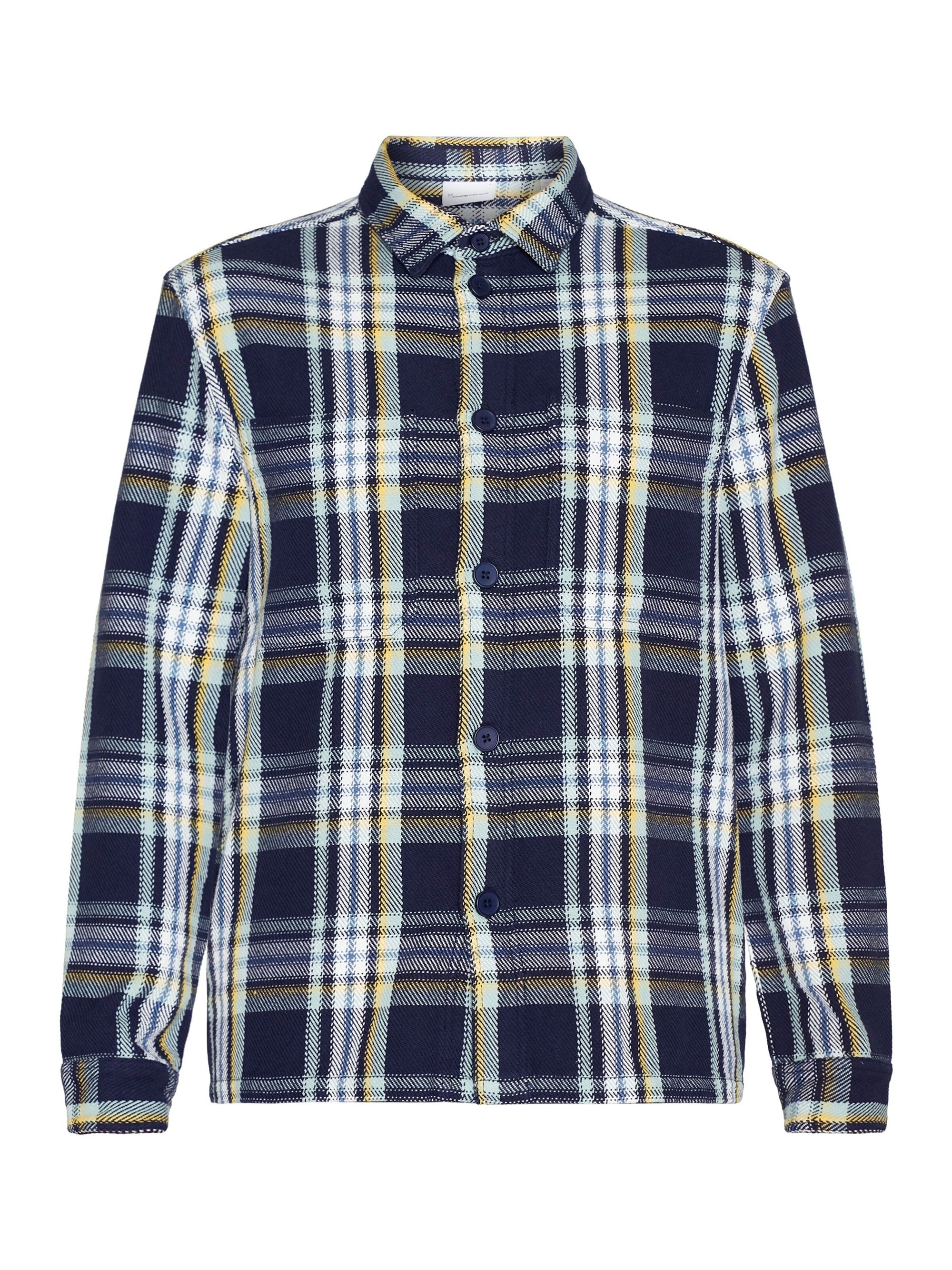 Kariertes Overshirt aus Bio-Baumwolle | Blau "checked overshirt blue check", Knowledge Cotton Apparel, Foto 5