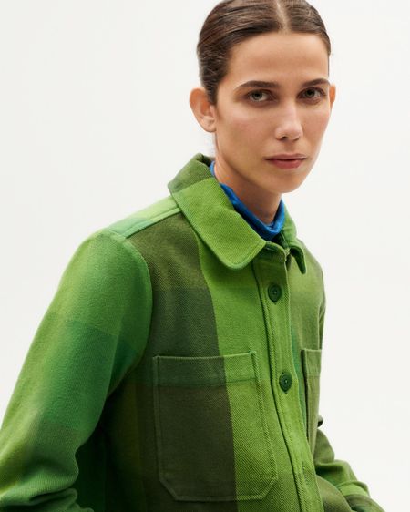 Overshirt aus Bio-Baumwolle | Grün "central blanket norita overshirt - multicolor", Thinking Mu, Foto 5