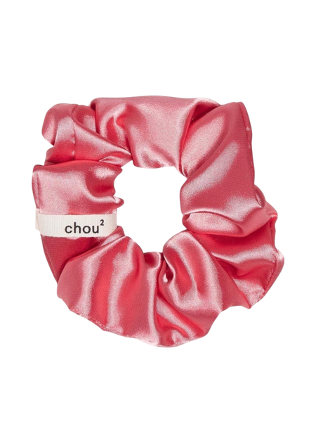 Chouchou en matière upcyclée | satin corail