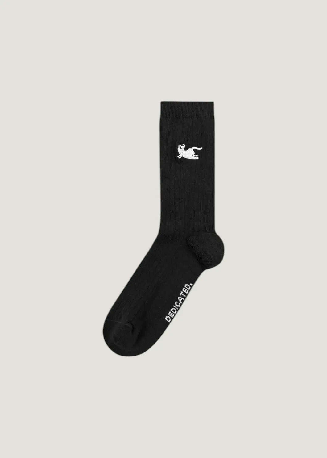 Chaussettes en coton bio | noir "rib socks knivsta cobra pose", Dedicated, photo 1