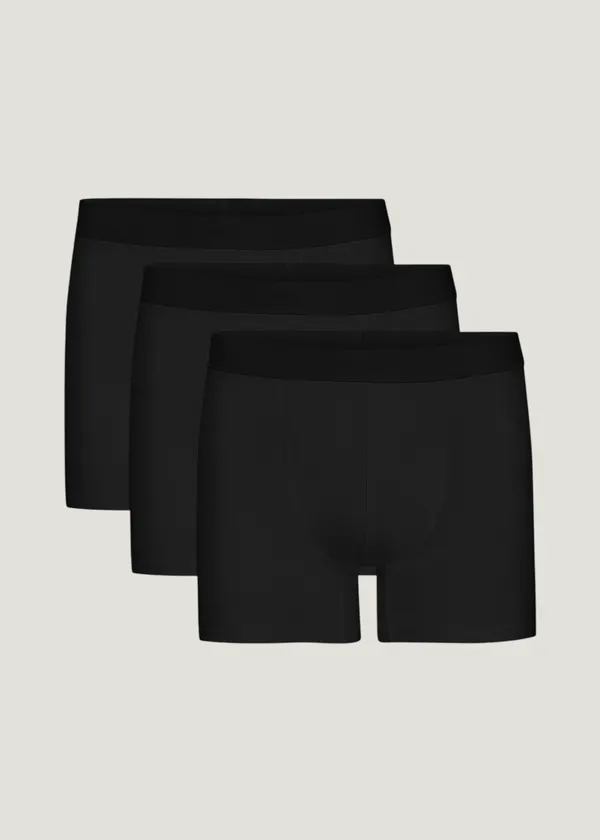 Lot 3 boxer unis en coton bio | noir "deep black", Colorful Standard