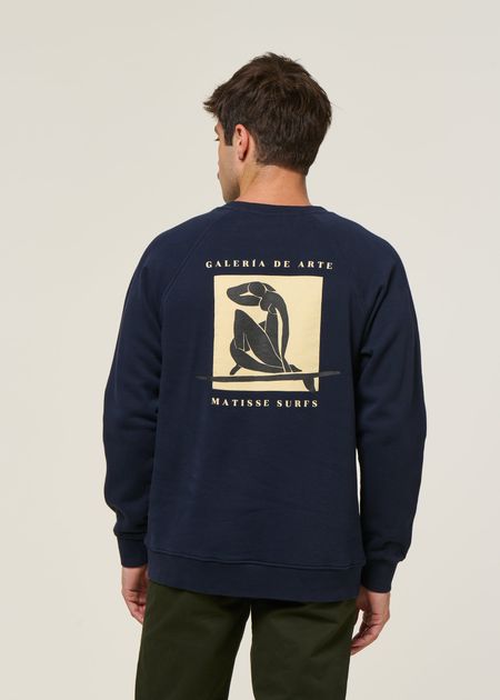Sweat en coton bio | bleu "matisse - navy"
