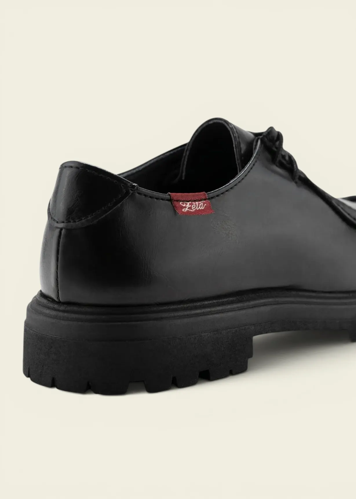 Derbies vegan en matières végétales et recyclées | noir "Soajo", Zèta Shoes, photo 4