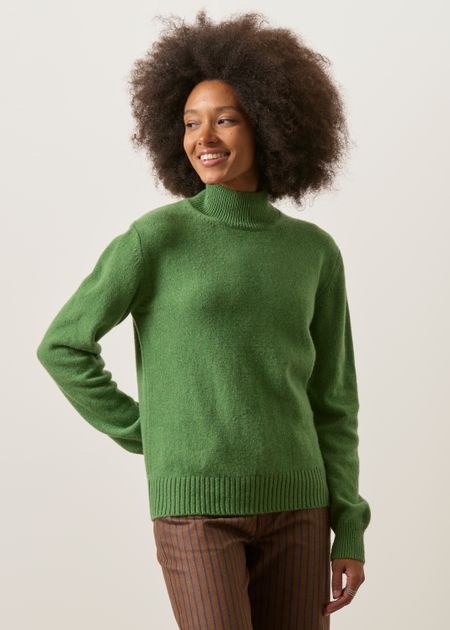 Pullover aus recyceltem Kaschmir | Grün "Ada woman recycled cashmere sweater - green bietola", Rifò