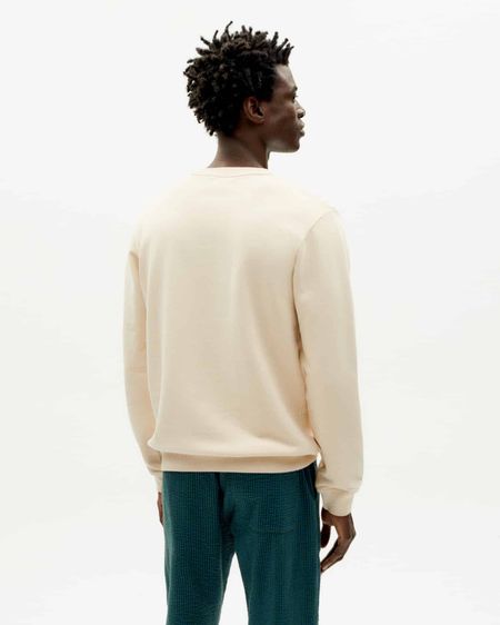 Sweatshirt aus Bio-Baumwolle | Ecru mit Print "hello playa sweatshirt ivory", Thinking Mu, Foto 3