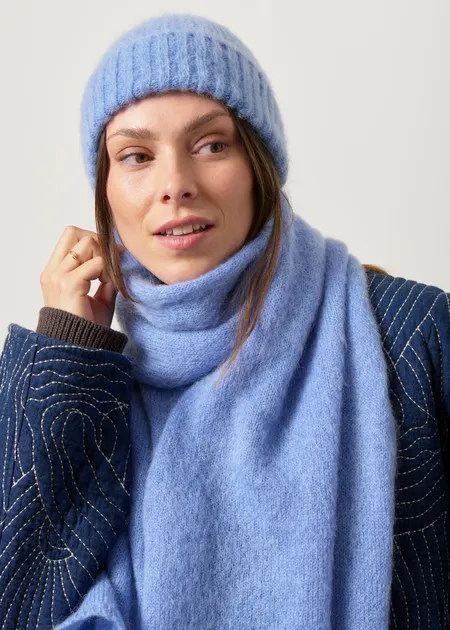 Écharpe en mohair certifiée | bleu ciel "Éléanore", WeDressFair, photo 3