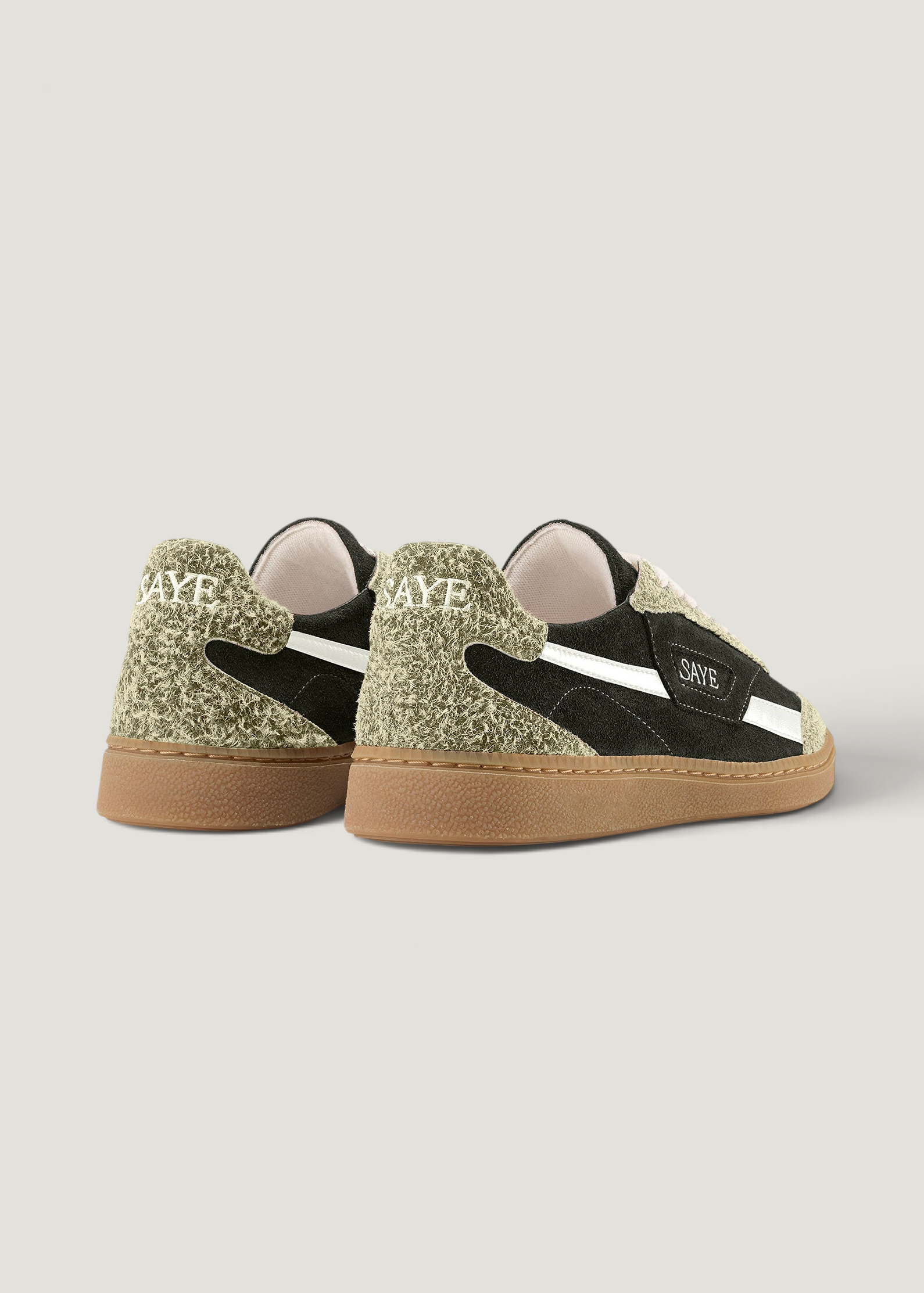 Sneaker aus zertifiziertem Leder | Grün und Beige "M70 soul", SAYE, Foto 4