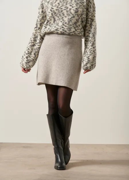 Jupe mini tricotée en coton bio, Armedangels