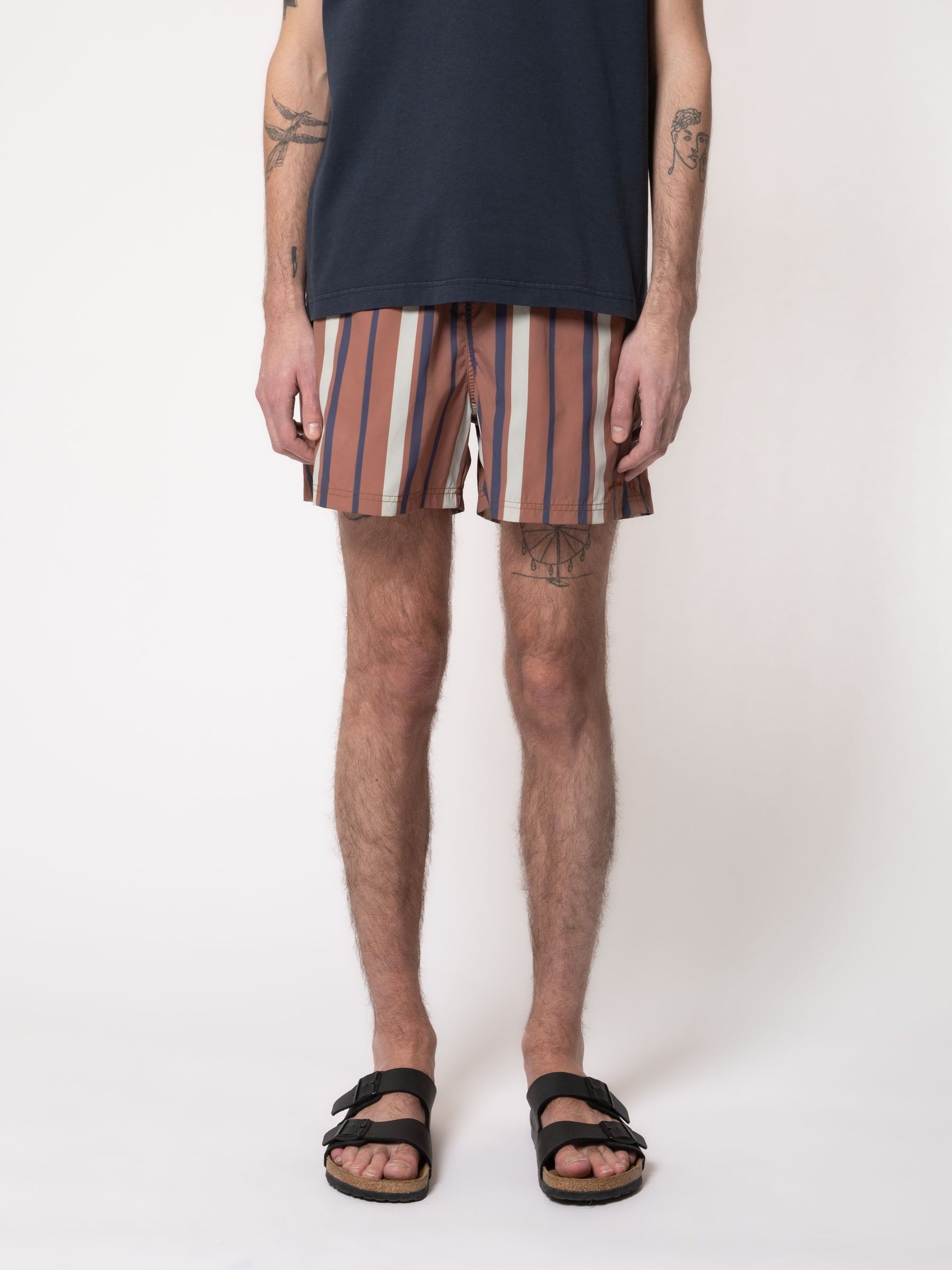 Short de bain en recyclé | rayé multicolore  "swim trunks camping multi", Nudie Jeans, photo 1