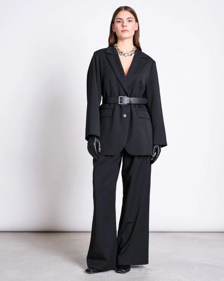 Blazer noir en recyclé et tencel - durance black, Jan'n June, photo 3