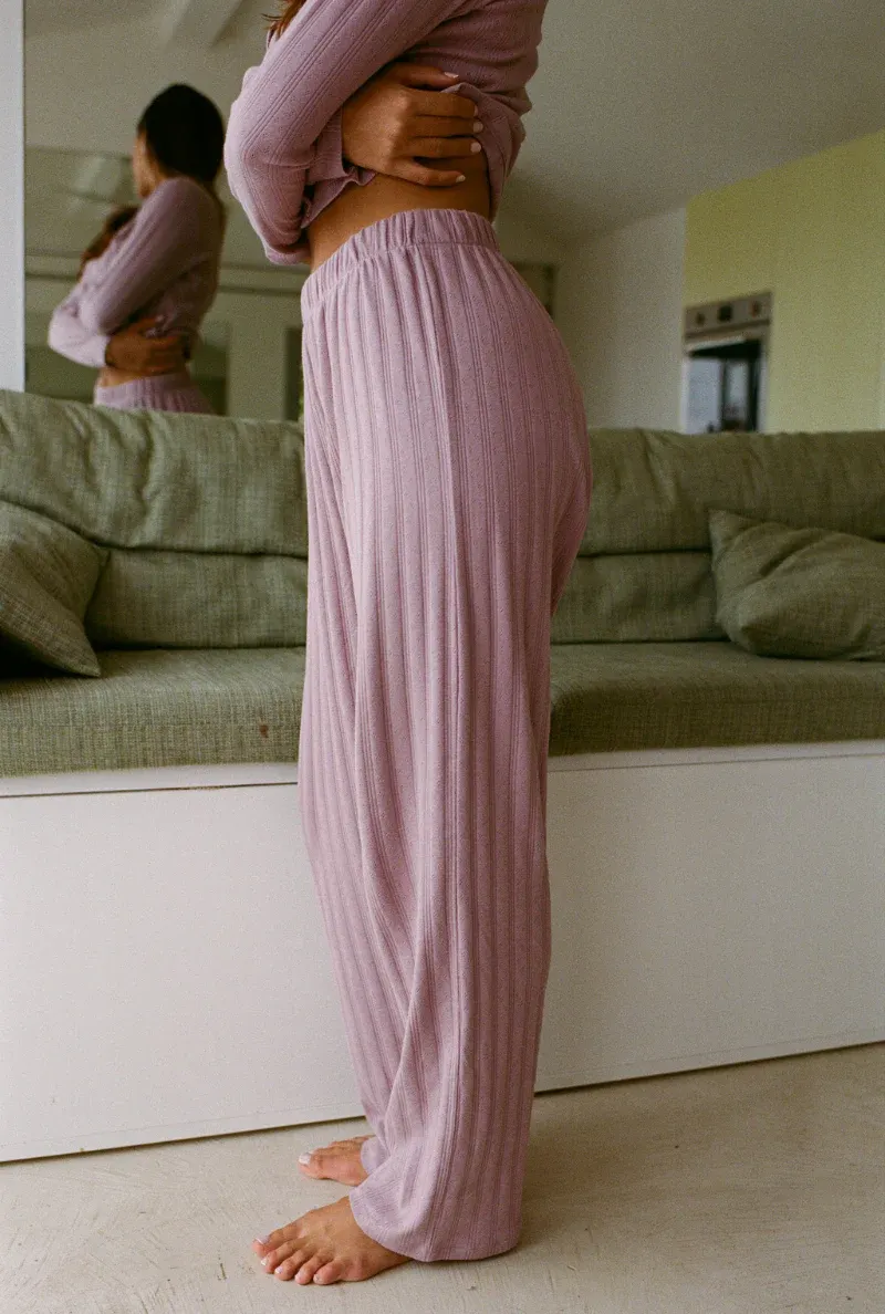 Pantalon de pyjama en coton bio |  mauve "maud", Nénés Paris, photo 4