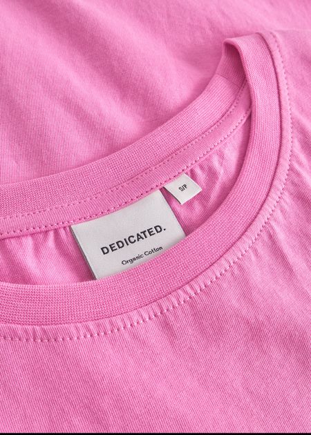 T-shirt brodé en coton bio | rose "t-shirt visby sea shells emb moonlite pink - moonlite mauve", Dedicated, photo 4