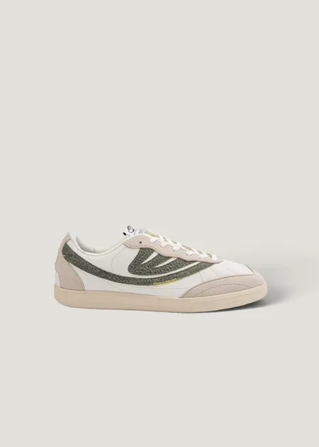 Baskets vegan | écru et vert "Flow - beige & green", Moea