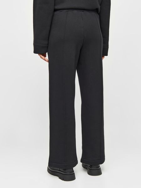 Pantalon jogging en coton bio | noir "posey wide elastic pants black jet" - Knowledge Cotton Apparel