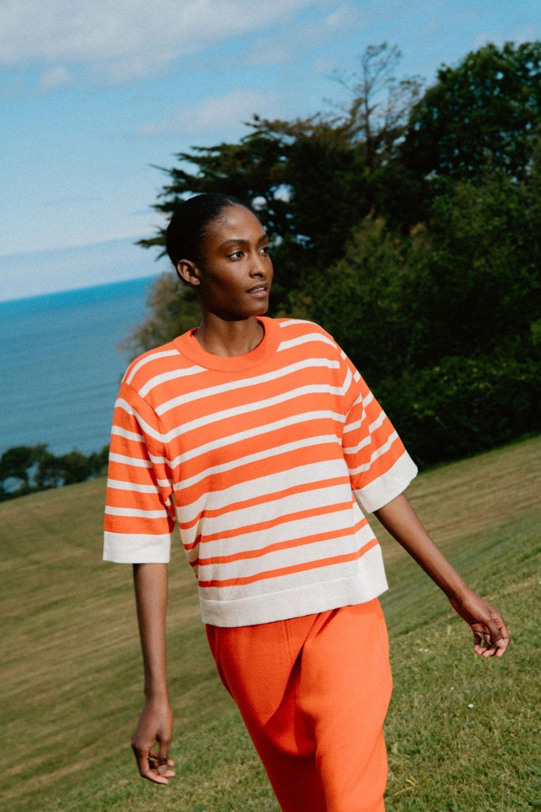 Strick-Top aus Bio-Baumwolle | Orange "leuneta - coral", Loreak Mendian, Foto 1