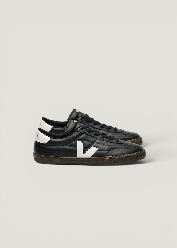 Baskets en cuir | noir "Panenka o.t leather - black_white", Veja