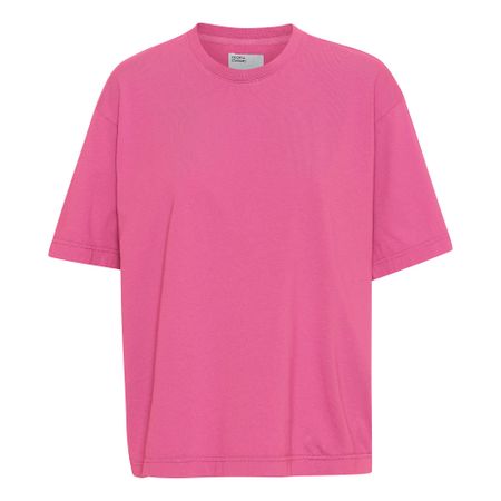 T-shirt oversize rose bonbon en coton bio - women oversized t-shirt bubblegum pink