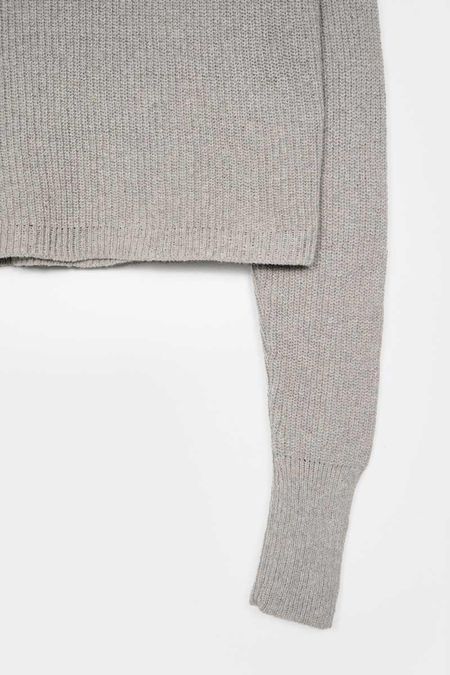 Pullover mit Hemdkragen aus recycelter Baumwolle | Grau "maglia olivia grigio ghiaccio", Rifò, Foto 7