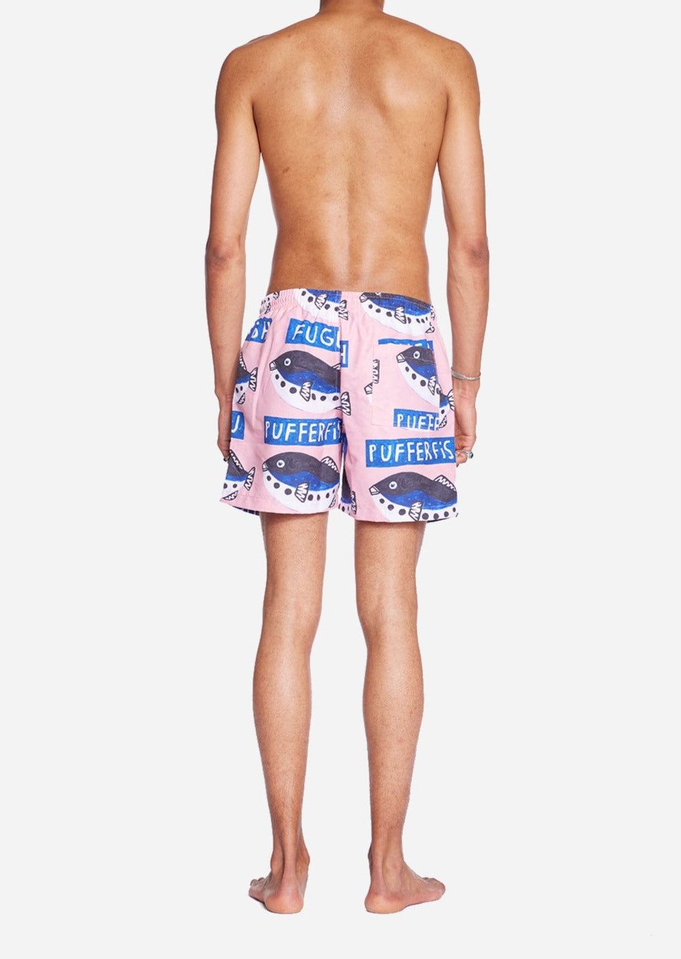 Short de bain en matières recyclées | rose "eugo pattern", Olow, photo 4