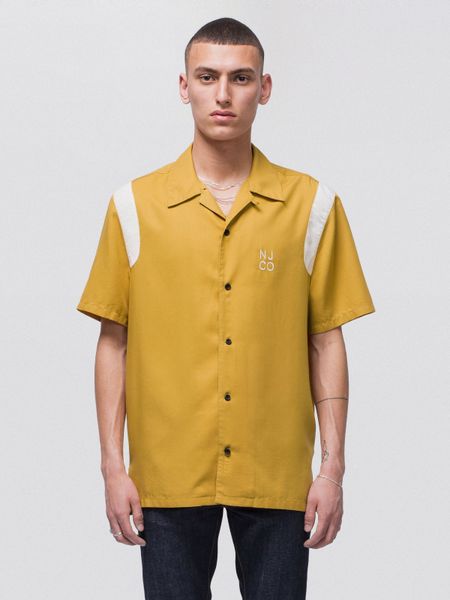 Chemise manches courtes safran en tencel - jack bowling