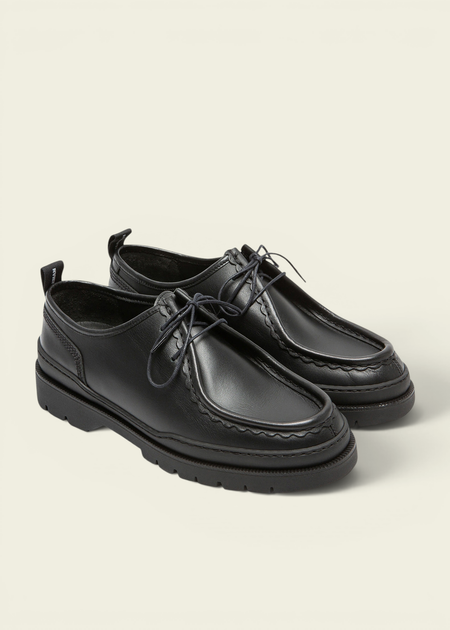 Derbies made in france en cuir certifié | noir "major noir" - Kleman