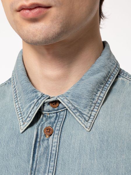 Chemise en denim bleu clair en coton bio - hebbe sundays denim, Nudie Jeans, photo 5