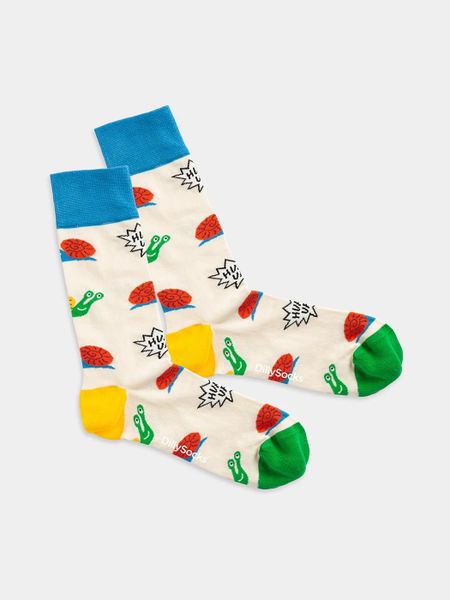 Chaussettes en coton bio | multicolore "hurry up slow"
