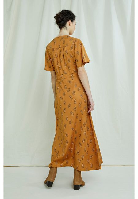 Robe longue orange à imprimé floral en tencel - caroline, People Tree, photo 4