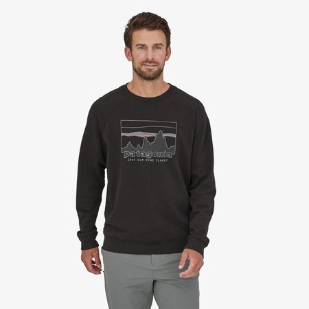 Sweat noir en coton bio - men's '73 skyline organic crew sweatshirt black