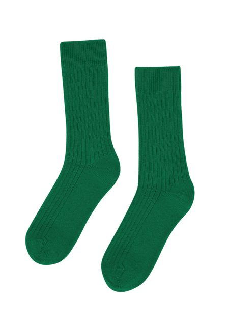 Chaussettes en laine mérinos recyclée | vert "kelly green" - Colorful Standard